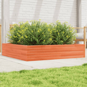 Garden Planter Wax brown Solid pinewood 43.3 x 43.3 x 9...