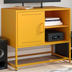 TV Cabinet Mustard yellow Steel TV Cabinet Rectangular
