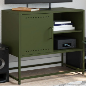 TV Cabinet Mustard Yellow Steel 39.4 x 15.4 x 23.8 in T...