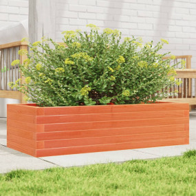 Garden Planter Wax Brown Solid pinewood Medium Garden P...