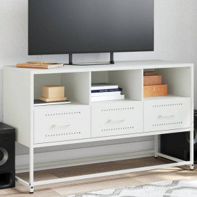 Tv Cabinet White Steel Medium Tv Cabinet Rectangular