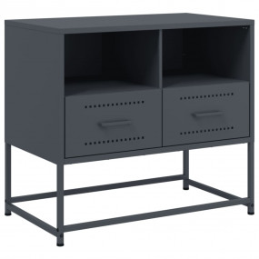 TV Cabinet Anthracite Steel Medium TV Cabinet Rectangul...