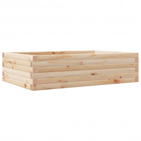 Garden Planter Natural Wood Solid Pine Wood Medium Gard...
