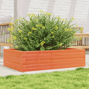Garden Planter Wax brown Solid pinewood 35.4x23.6x9.1 i...