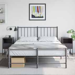 Bedside Cabinet Set of 2 Black Steel 14.2 x 15.4 x 23.8...