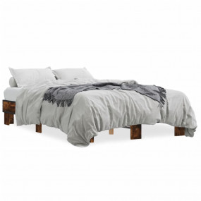 Bed Frame Smoked Oak Engineered Wood Full Modern Bed Fr...