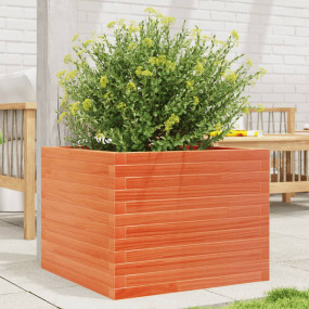 Garden Planter Wax Brown Solid Pine Wood Medium Garden ...