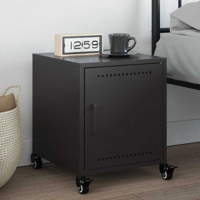 Bedside Cabinet Black Cold-rolled steel 14.2 x 15.4 x 1...