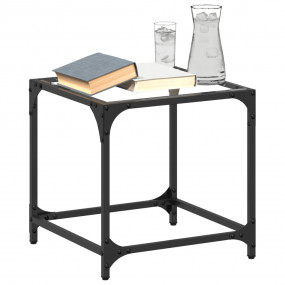 Coffee Table Transparent Engineered wood, Stainless ste...
