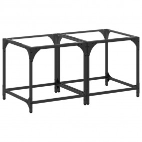 Coffee Table Set of 2 Transparent Engineered wood, stee...