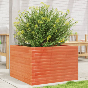 Garden Planter Wax Brown Solid Pinewood Medium Garden P...