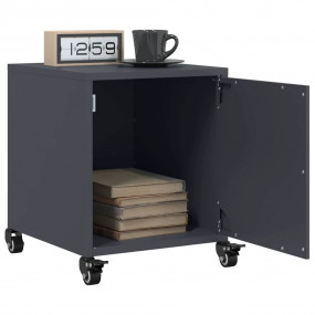 Bedside Cabinet Set of 2 Anthracite Cold-rolled steel M...