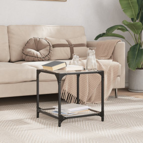 Coffee Table Black Engineered wood Small Simple Coffee ...