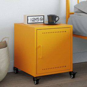 Bedside Cabinet Mustard Yellow Cold-rolled steel Small