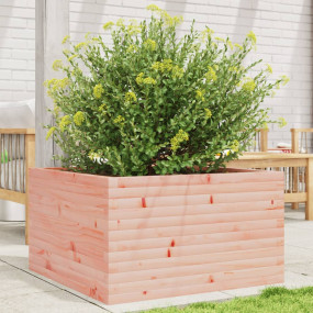 Garden Planter Brown Solid Douglas Fir wood Large