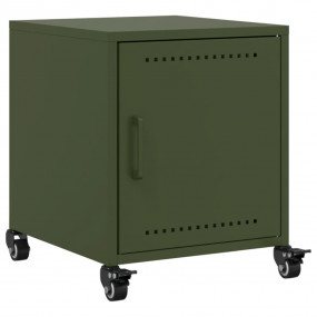 Bedside Cabinet Olive Green Cold-rolled steel Small Por...