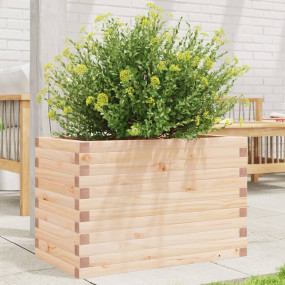 Garden Planter Natural wood Solid pine wood 27.6 x 15.7...