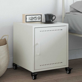 Bedside Cabinet White Cold-rolled steel Medium Bedside ...