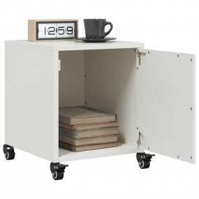 Bedside Cabinet Set of 2 White Cold-rolled steel Standa...