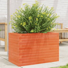 Garden Planter Wax brown Solid pine Medium Durable