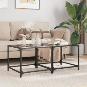 Coffee Table Set of 2 Transparent