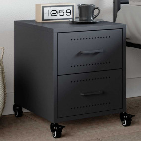 Bedside Cabinet Anthracite Cold-rolled steel 14.2 x 15....