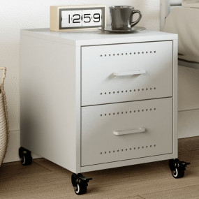 Bedside Cabinet White Cold-rolled steel Bedside Cabinet