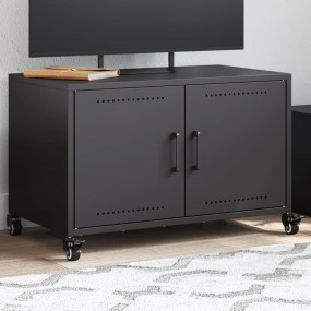 TV Cabinet Black Cold-rolled Steel Small TV Cabinet Rec...
