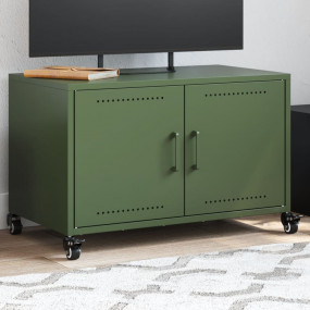 TV Cabinet Olive Green Cold-rolled Steel Medium Storage