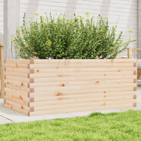 Garden Planter Natural Wood Solid Pine Wood Large Garde...