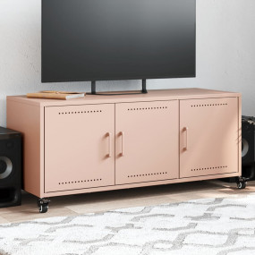 TV Cabinet Pink Cold-rolled Steel Medium Storage TV Cab...