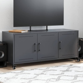 TV Cabinet Anthracite Cold-rolled Steel 39.6x15.4x17.1 ...