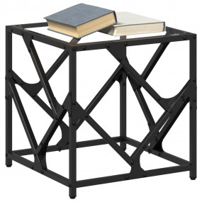 Coffee Table Clear glass top with steel frame