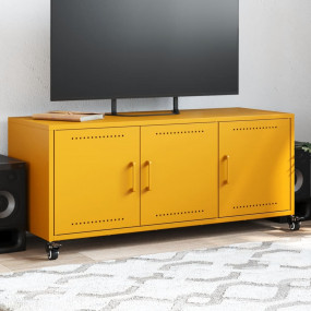 TV Cabinet Mustard Yellow Cold-rolled Steel 39.6 x 15.4...