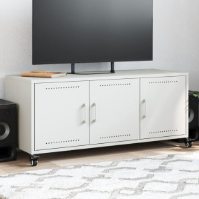 TV Cabinet White Cold-rolled Steel Medium TV Cabinet