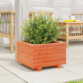 Garden Planter Wax Brown Solid Pinewood 15.7 x 15.7 x 1...
