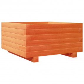 Garden Planter Wax Brown Solid Pinewood 19.7x19.7x10.4 ...