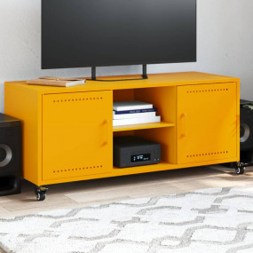TV Cabinet Mustard Yellow Cold-rolled Steel 39.6 x 15.4...