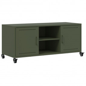 TV Cabinet Olive Green Cold-rolled Steel 39.4 in TV Cab...