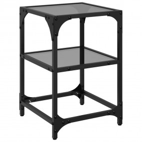 Coffee Table Black glass Engineered wood, steel, glass ...