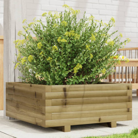 Garden Planter Natural pine Solid pine wood Medium Dura...