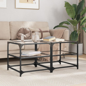 Coffee Table Transparent, Silver