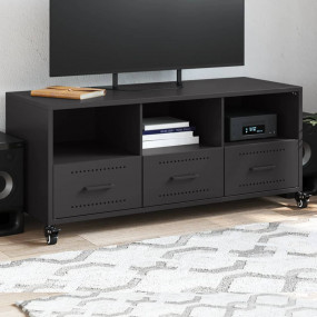 TV Cabinet Black Cold-rolled steel Medium TV Cabinet