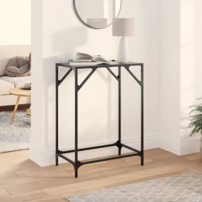 Console Table Black glass Steel and glass Simple Consol...