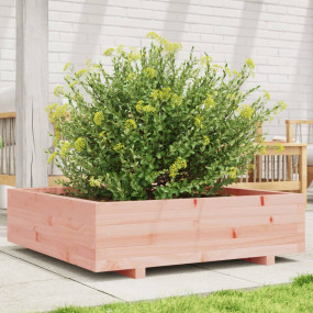 Garden Planter Natural Wood Solid Douglas Fir Wood 35.4...