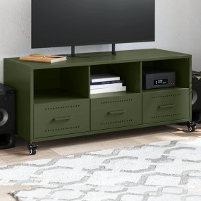 TV Cabinet Olive Green Cold-Rolled Steel Medium TV Cabi...