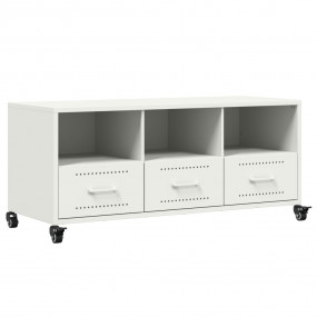 TV Cabinet White Cold-rolled steel Medium Rollable TV C...