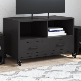TV Cabinet Black Cold-rolled steel Compact TV Cabinet