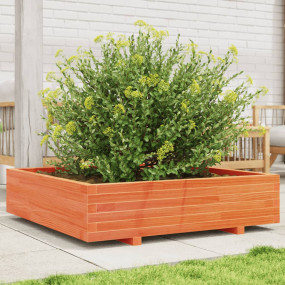 Garden Planter Wax brown Solid pinewood Durable Wooden ...