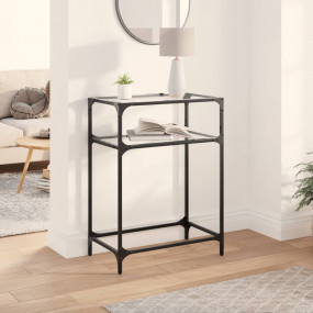 Console Table Transparent glass, Steel Steel, Glass Med...